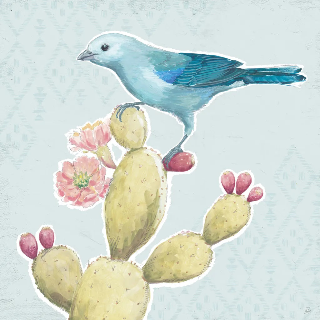 Desert Beauties XI Aqua by Daphne Brissonnet. SKU 65792a. Archival Giclee Fine art print for wall decor.