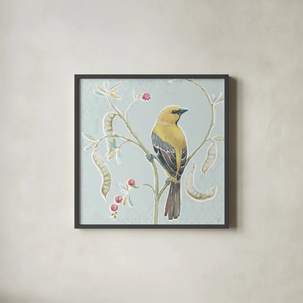 Desert Beauties XII Aqua by Daphne Brissonnet. Shown in a sleek black glass frame for a contemporary gallery look. Available as an archival giclee rolled canvas, fine art paper, or poster print. SKU 65793a.