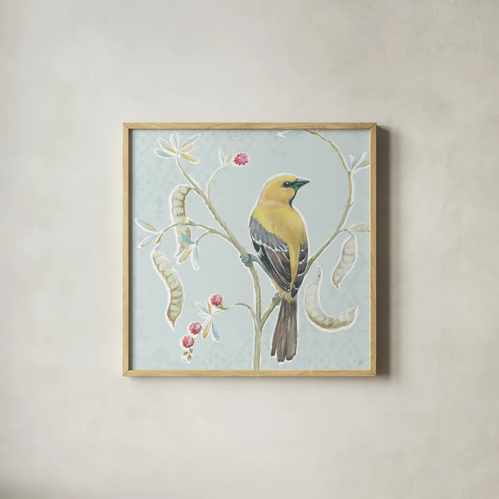 Desert Beauties XII Aqua by Daphne Brissonnet. Shown in a natural wood glass frame for a timeless modern aesthetic. Available as an archival giclee rolled canvas, fine art paper, or poster print. SKU 65793a.