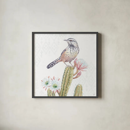 Desert Beauties XIII by Daphne Brissonnet. Shown in a sleek black glass frame for a contemporary gallery look. Available as an archival giclee rolled canvas, fine art paper, or poster print. SKU 65736a.