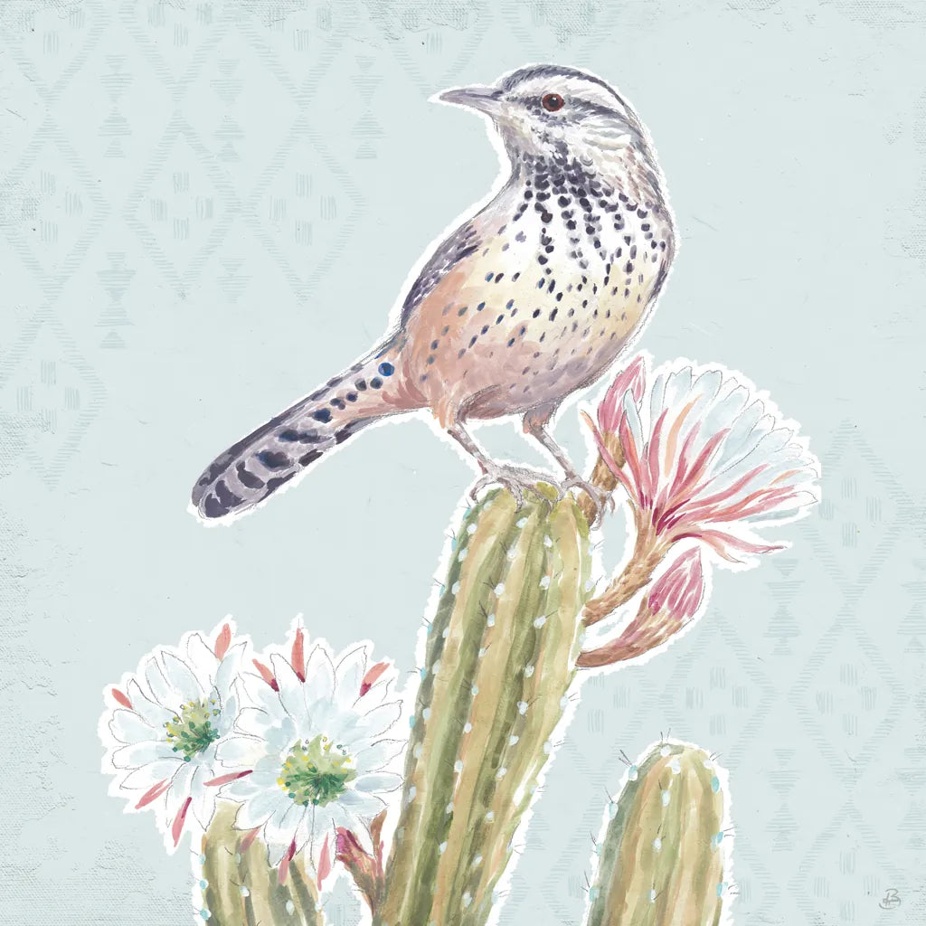 Desert Beauties XIII Aqua by Daphne Brissonnet. SKU 65794a. Archival Giclee Fine art print for wall decor.