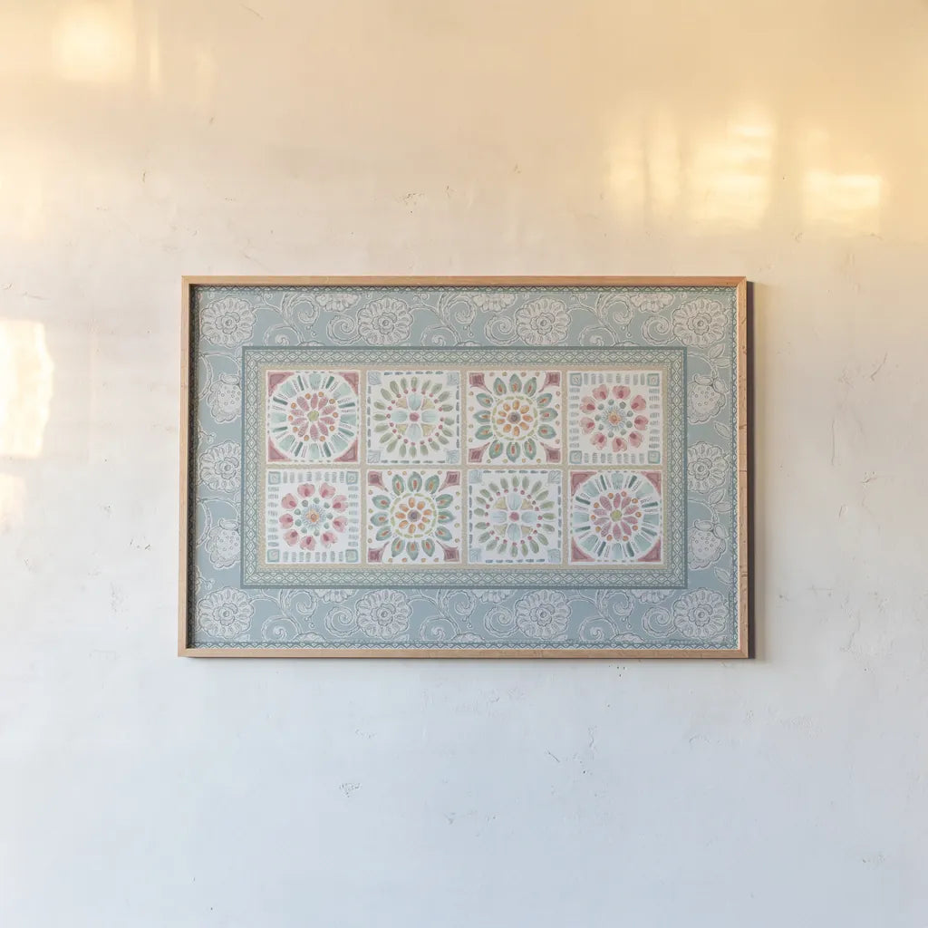 Desert Beauties XIX by Daphne Brissonnet. shown as a paper print in a natural frame. Available as a archival giclee rolled canvas, fine art paper, or poster print. SKU 65742i.