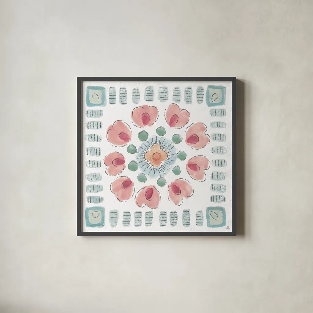 Desert Beauties XV by Daphne Brissonnet. Shown in a sleek black glass frame for a contemporary gallery look. Available as an archival giclee rolled canvas, fine art paper, or poster print. SKU 65738a.