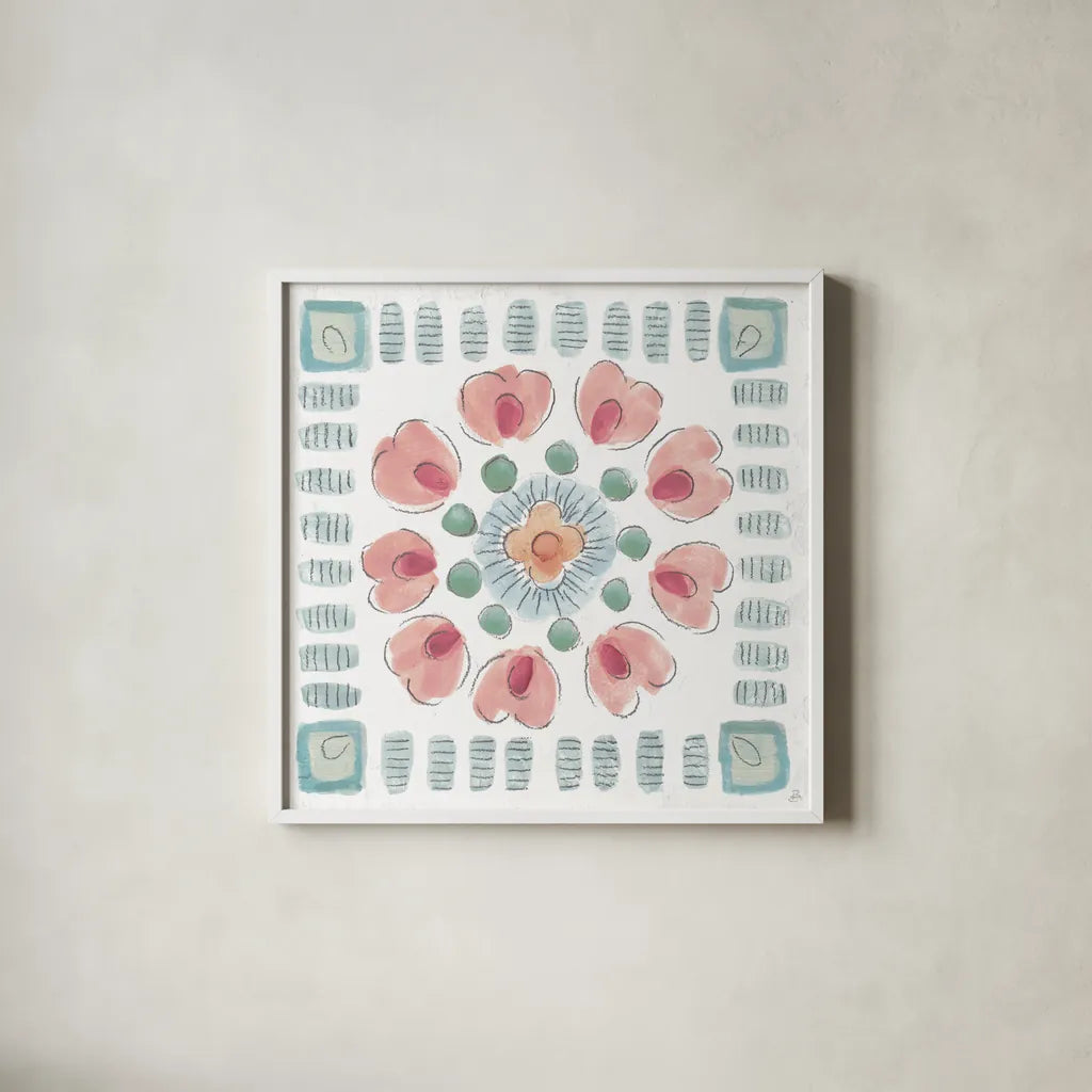 Desert Beauties XV by Daphne Brissonnet. Shown in a crisp white glass frame for a clean and minimalist style. Available as an archival giclee rolled canvas, fine art paper, or poster print. SKU 65738a.