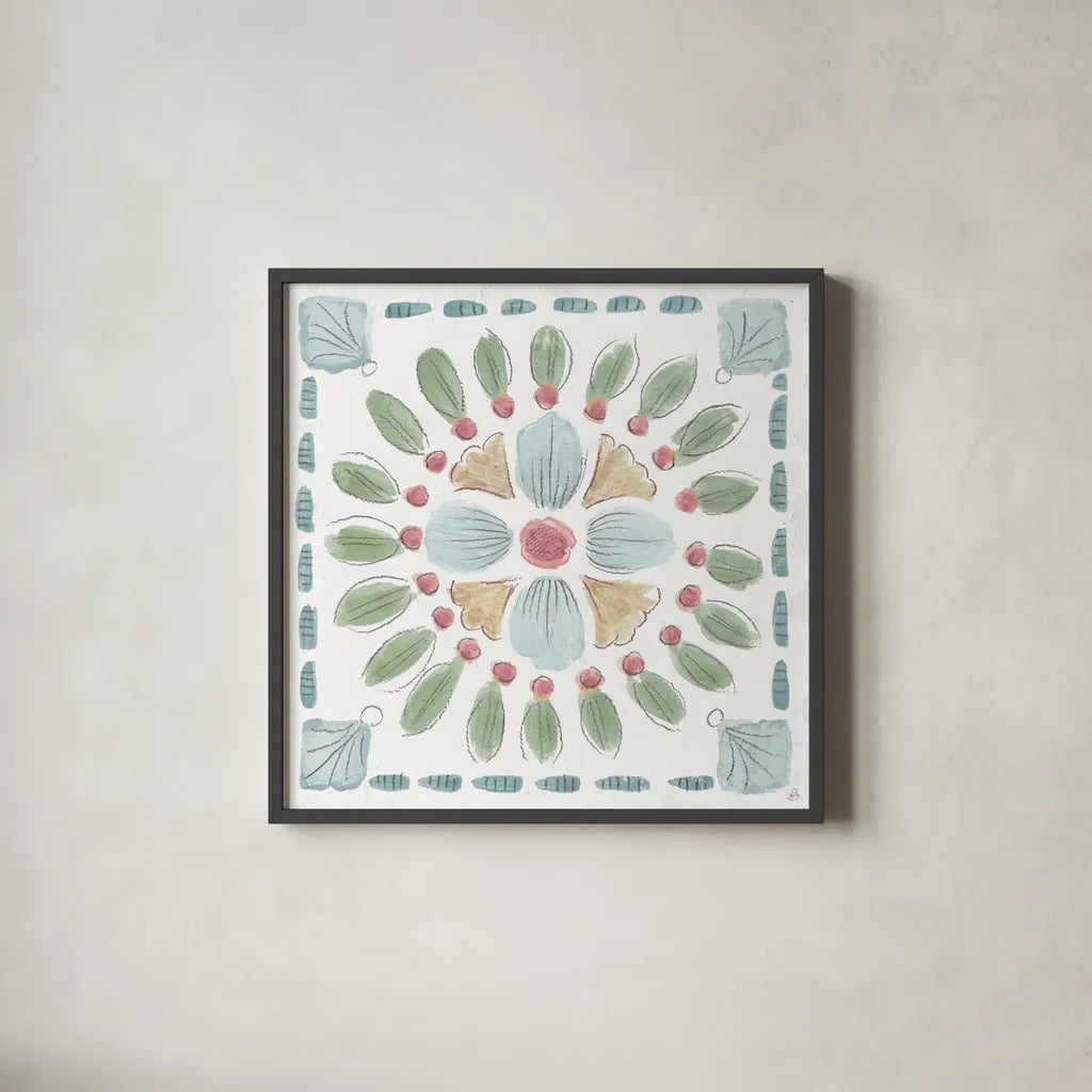 Desert Beauties XVI by Daphne Brissonnet. Shown in a sleek black glass frame for a contemporary gallery look. Available as an archival giclee rolled canvas, fine art paper, or poster print. SKU 65739a.