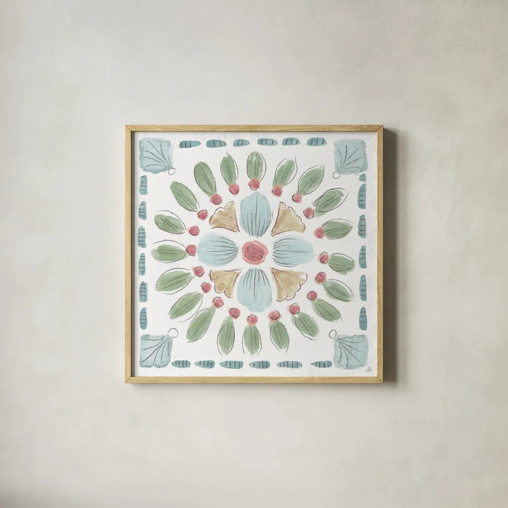 Desert Beauties XVI by Daphne Brissonnet. Shown in a natural wood glass frame for a timeless modern aesthetic. Available as an archival giclee rolled canvas, fine art paper, or poster print. SKU 65739a.