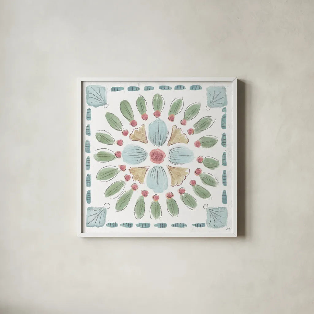 Desert Beauties XVI by Daphne Brissonnet. Shown in a crisp white glass frame for a clean and minimalist style. Available as an archival giclee rolled canvas, fine art paper, or poster print. SKU 65739a.