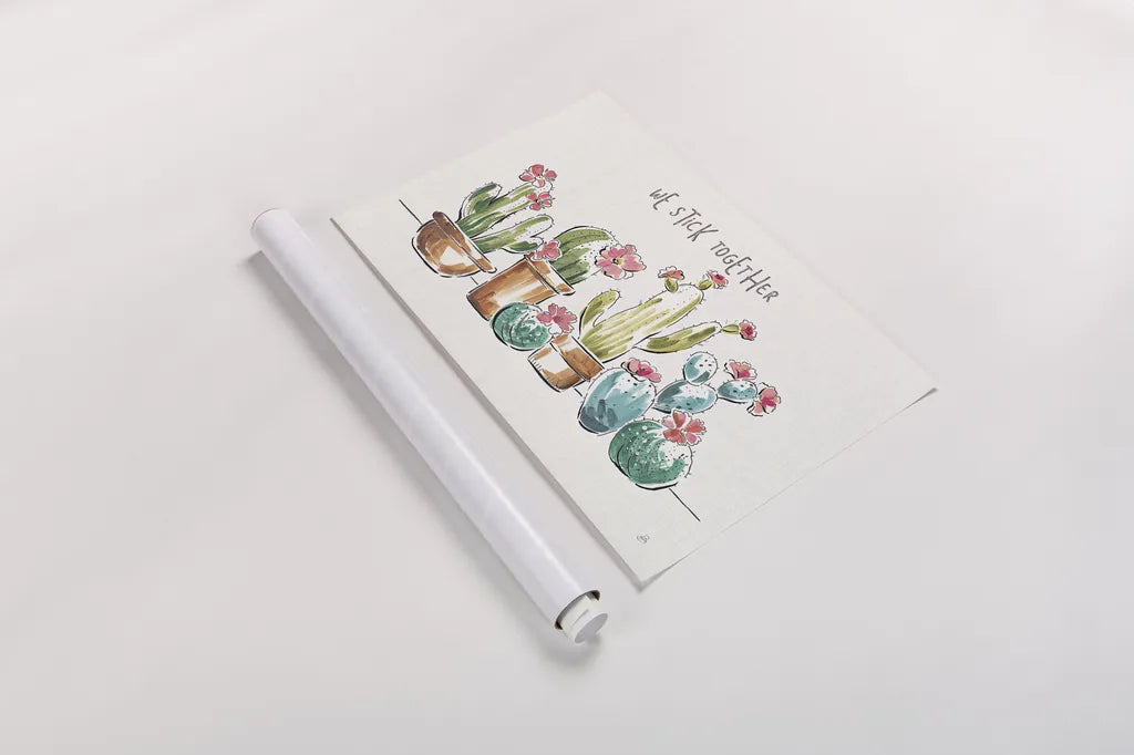 Desert Bloom I by Daphne Brissonnet. shown as a rolled paper print. Available as archival giclee rolled canvas, fine art paper, or poster print. SKU 35017i.