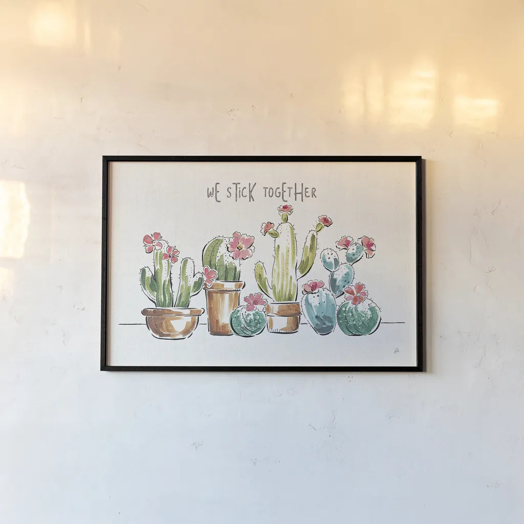 Desert Bloom I by Daphne Brissonnet. shown as a paper print in a black flame. Available as a archival giclee rolled canvas, fine art paper, or poster print. SKU 35017i.