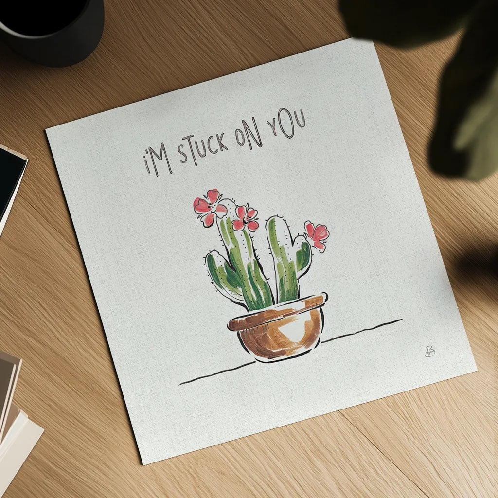 Desert Bloom II by Daphne Brissonnet. Shown as a detailed flat fine art print, highlighting archival giclee quality. Available as an archival giclee rolled canvas, fine art paper, or poster print. SKU 35018a.