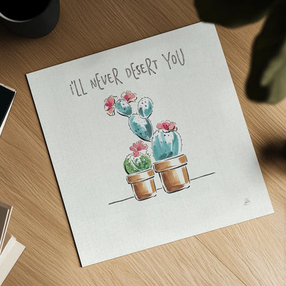 Desert Bloom V Dessert by Daphne Brissonnet. Shown as a detailed flat fine art print, highlighting archival giclee quality. Available as an archival giclee rolled canvas, fine art paper, or poster print. SKU 53652a.