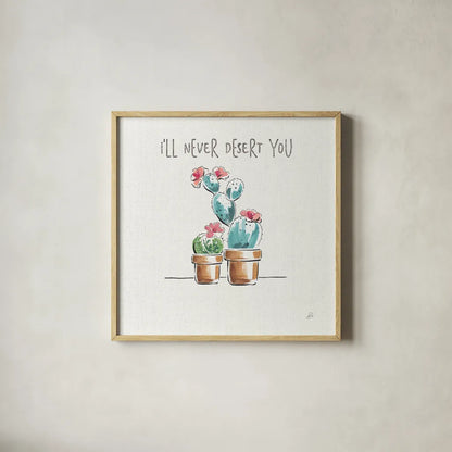 Desert Bloom V Dessert by Daphne Brissonnet. Shown in a natural wood glass frame for a timeless modern aesthetic. Available as an archival giclee rolled canvas, fine art paper, or poster print. SKU 53652a.