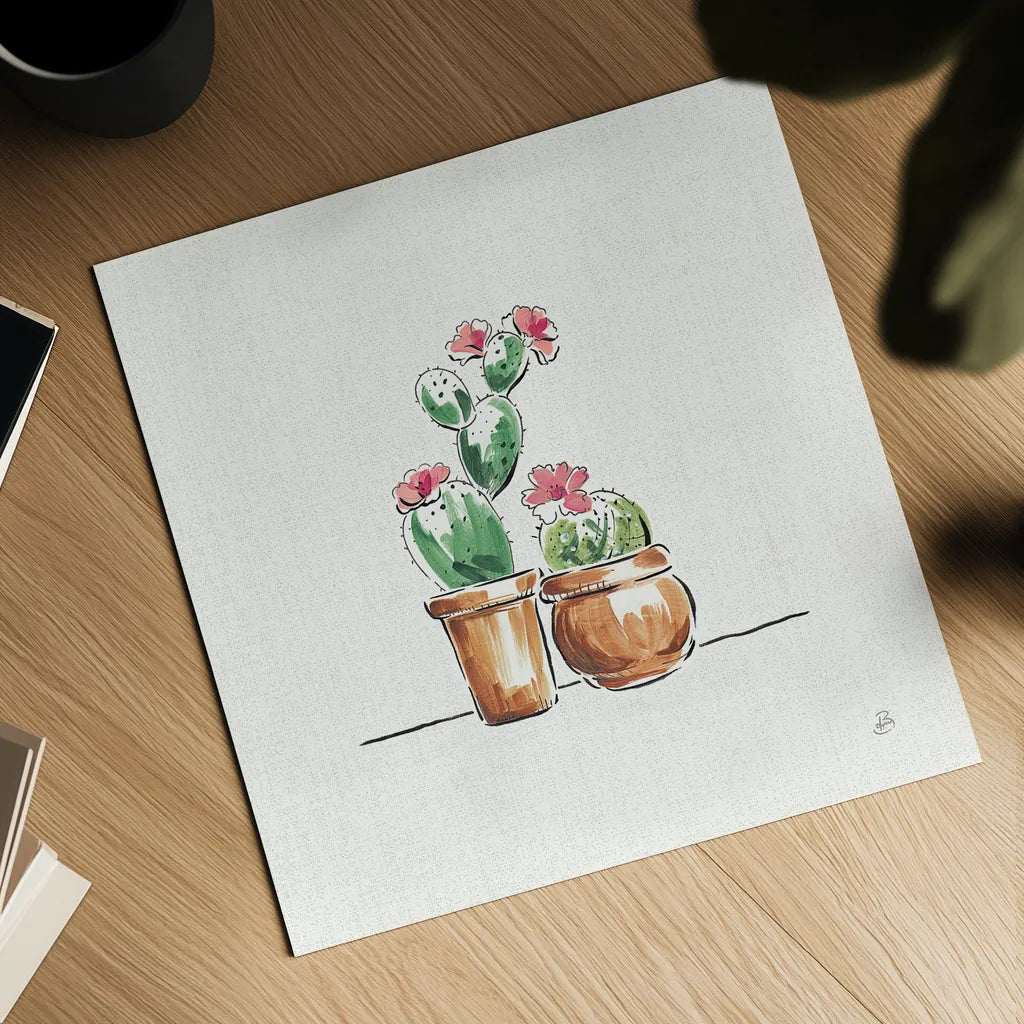 Desert Bloom VII by Daphne Brissonnet. Shown as a detailed flat fine art print, highlighting archival giclee quality. Available as an archival giclee rolled canvas, fine art paper, or poster print. SKU 35023a.