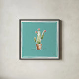 Desert Bloom VIII by Daphne Brissonnet. Shown in a sleek black glass frame for a contemporary gallery look. Available as an archival giclee rolled canvas, fine art paper, or poster print. SKU 35024a.