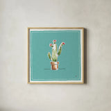 Desert Bloom VIII by Daphne Brissonnet. Shown in a natural wood glass frame for a timeless modern aesthetic. Available as an archival giclee rolled canvas, fine art paper, or poster print. SKU 35024a.