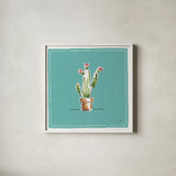 Desert Bloom VIII by Daphne Brissonnet. Shown in a crisp white glass frame for a clean and minimalist style. Available as an archival giclee rolled canvas, fine art paper, or poster print. SKU 35024a.