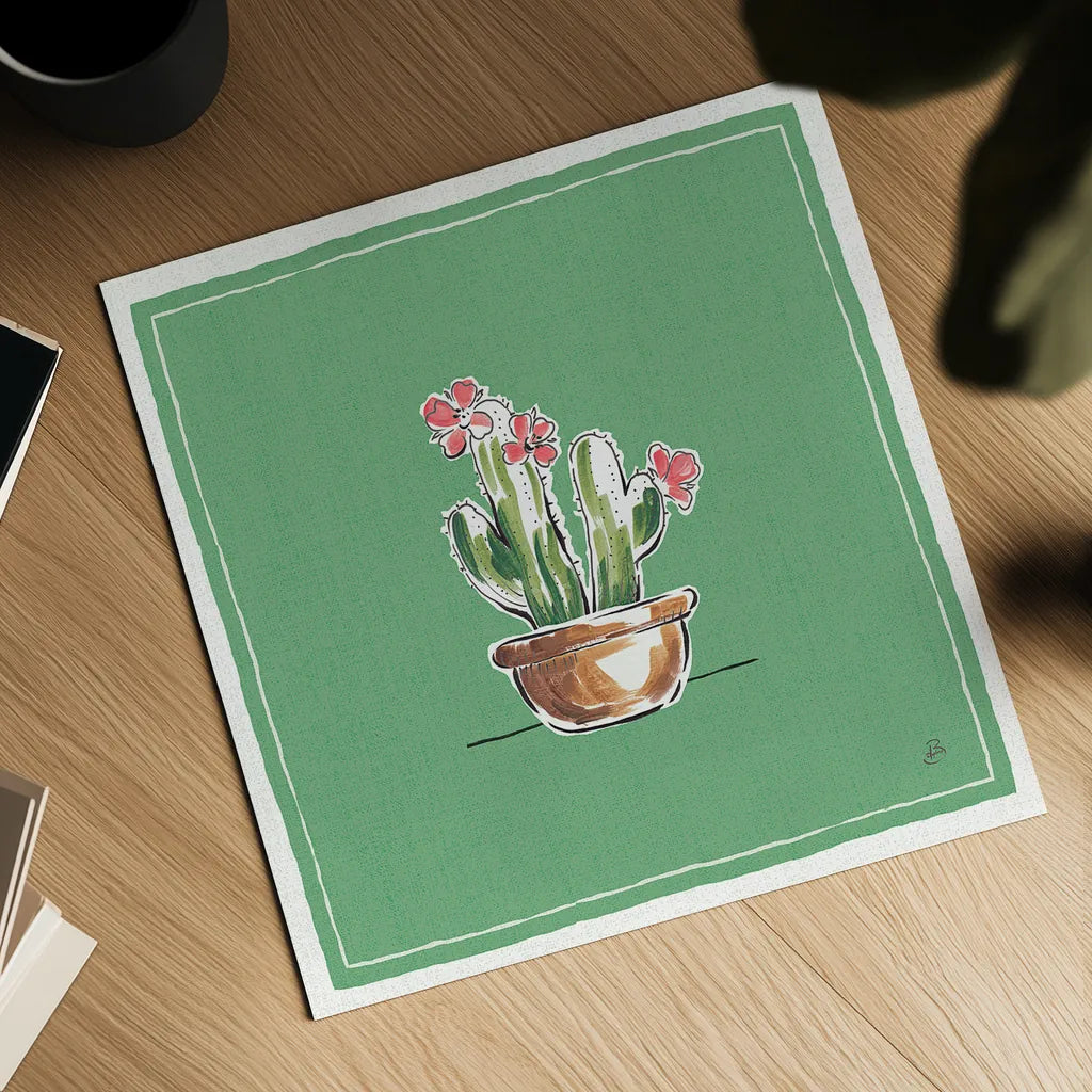 Desert Bloom X by Daphne Brissonnet. Shown as a detailed flat fine art print, highlighting archival giclee quality. Available as an archival giclee rolled canvas, fine art paper, or poster print. SKU 35026a.