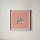 Desert Bloom XI by Daphne Brissonnet. Shown in a sleek black glass frame for a contemporary gallery look. Available as an archival giclee rolled canvas, fine art paper, or poster print. SKU 35027a.