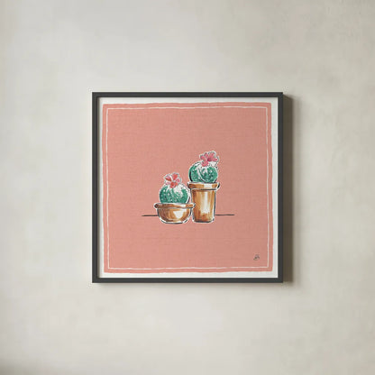 Desert Bloom XI by Daphne Brissonnet. Shown in a sleek black glass frame for a contemporary gallery look. Available as an archival giclee rolled canvas, fine art paper, or poster print. SKU 35027a.