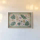 Desert Flair I Color by Daphne Brissonnet. shown as a paper print in a white frame. Available as a archival giclee rolled canvas, fine art paper, or poster print. SKU 62051i.