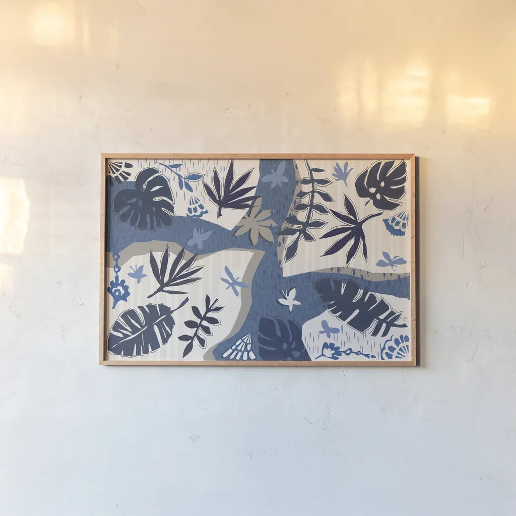 Desert Flair II by Daphne Brissonnet. shown as a paper print in a natural frame. Available as a archival giclee rolled canvas, fine art paper, or poster print. SKU 62045i.