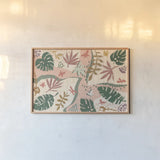 Desert Flair II Color by Daphne Brissonnet. shown as a paper print in a natural frame. Available as a archival giclee rolled canvas, fine art paper, or poster print. SKU 62052i.