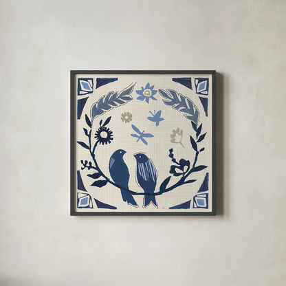 Desert Flair III by Daphne Brissonnet. Shown in a sleek black glass frame for a contemporary gallery look. Available as an archival giclee rolled canvas, fine art paper, or poster print. SKU 62046a.