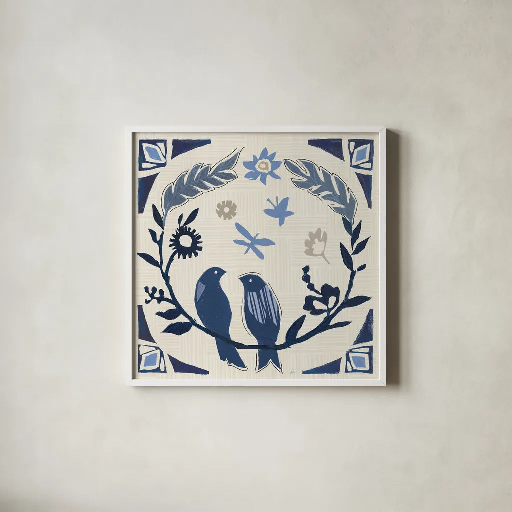 Desert Flair III by Daphne Brissonnet. Shown in a crisp white glass frame for a clean and minimalist style. Available as an archival giclee rolled canvas, fine art paper, or poster print. SKU 62046a.