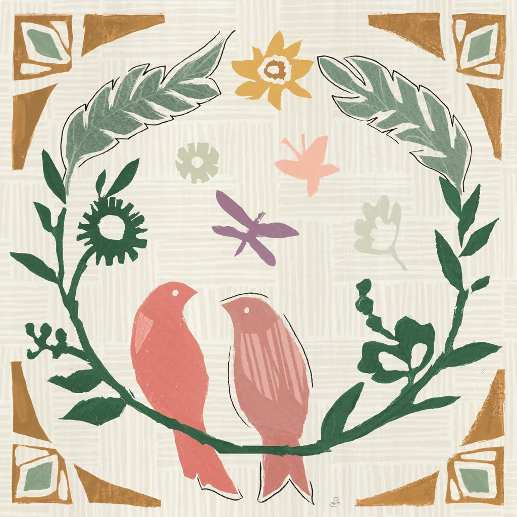 Desert Flair III Color by Daphne Brissonnet. SKU 62053a. Archival Giclee Fine art print for wall decor.