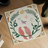 Desert Flair III Color by Daphne Brissonnet. Shown as a detailed flat fine art print, highlighting archival giclee quality. Available as an archival giclee rolled canvas, fine art paper, or poster print. SKU 62053a.