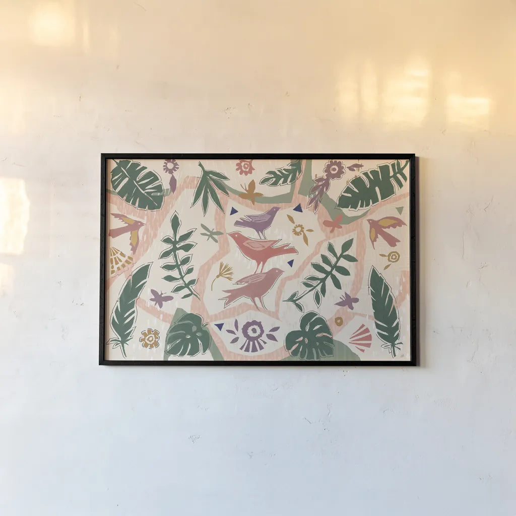 Desert Flair V Color by Daphne Brissonnet. shown as a paper print in a black flame. Available as a archival giclee rolled canvas, fine art paper, or poster print. SKU 62055i.