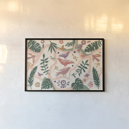 Desert Flair V Color by Daphne Brissonnet. shown as a paper print in a black flame. Available as a archival giclee rolled canvas, fine art paper, or poster print. SKU 62055i.