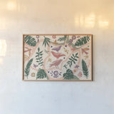 Desert Flair V Color by Daphne Brissonnet. shown as a paper print in a natural frame. Available as a archival giclee rolled canvas, fine art paper, or poster print. SKU 62055i.