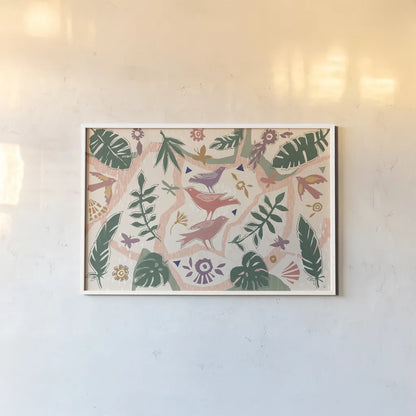 Desert Flair V Color by Daphne Brissonnet. shown as a paper print in a white frame. Available as a archival giclee rolled canvas, fine art paper, or poster print. SKU 62055i.