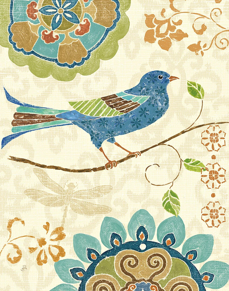 Eastern Tales Birds I by Daphne Brissonnet