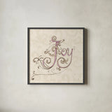 Elegant Season Joy Pink by Daphne Brissonnet. Shown in a sleek black glass frame for a contemporary gallery look. Available as an archival giclee rolled canvas, fine art paper, or poster print. SKU 76416a.