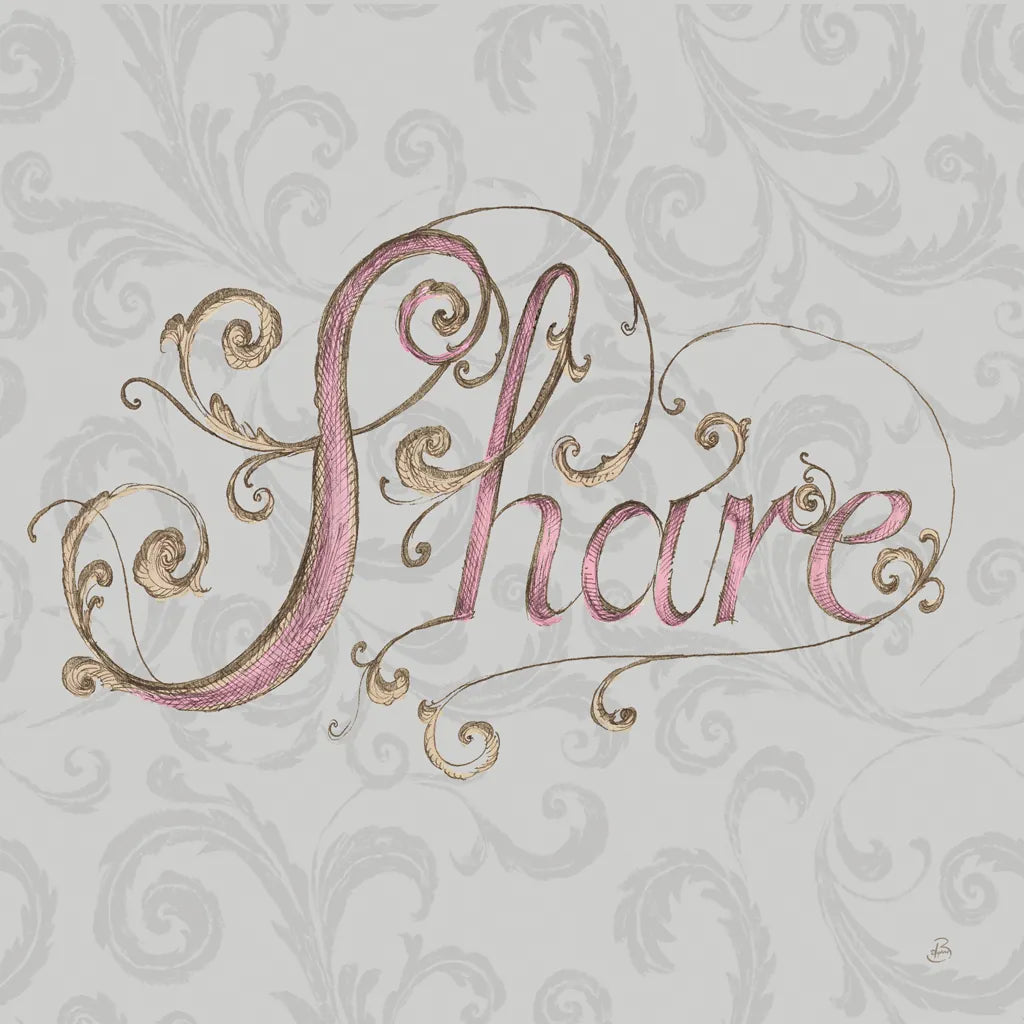 Elegant Season Share Grey Pink by Daphne Brissonnet. SKU 76421a. Archival Giclee Fine art print for wall decor.