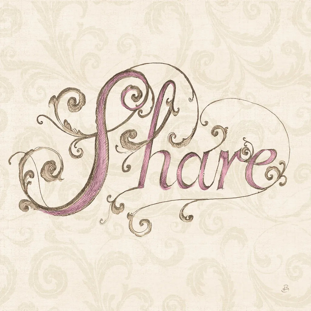 Elegant Season Share Pink by Daphne Brissonnet. SKU 76420a. Archival Giclee Fine art print for wall decor.