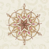 Elegant Season Snowflake II Pink by Daphne Brissonnet. SKU 76411a. Archival Giclee Fine art print for wall decor.