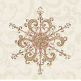 Elegant Season Snowflake IV Pink by Daphne Brissonnet. SKU 76413a. Archival Giclee Fine art print for wall decor.