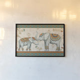 Elephant Walk I by Daphne Brissonnet. shown as a paper print in a black flame. Available as a archival giclee rolled canvas, fine art paper, or poster print. SKU 31366i.