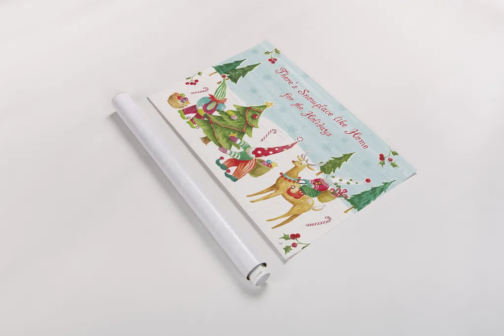 Elf Factory I by Daphne Brissonnet. shown as a rolled paper print. Available as archival giclee rolled canvas, fine art paper, or poster print. SKU 58518i.