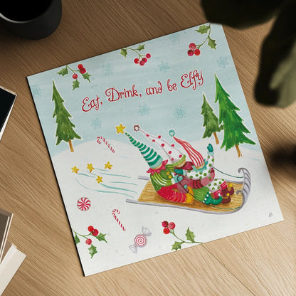 Elf Factory III by Daphne Brissonnet. Shown as a detailed flat fine art print, highlighting archival giclee quality. Available as an archival giclee rolled canvas, fine art paper, or poster print. SKU 58520a.