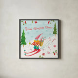 Elf Factory IV by Daphne Brissonnet. Shown in a sleek black glass frame for a contemporary gallery look. Available as an archival giclee rolled canvas, fine art paper, or poster print. SKU 58521a.