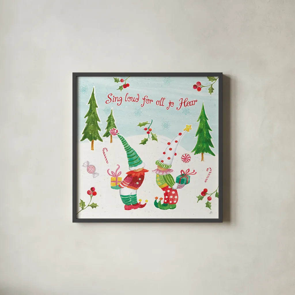 Elf Factory VI by Daphne Brissonnet. Shown in a sleek black glass frame for a contemporary gallery look. Available as an archival giclee rolled canvas, fine art paper, or poster print. SKU 58523a.