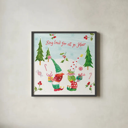 Elf Factory VI by Daphne Brissonnet. Shown in a sleek black glass frame for a contemporary gallery look. Available as an archival giclee rolled canvas, fine art paper, or poster print. SKU 58523a.