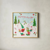 Elf Factory VI by Daphne Brissonnet. Shown in a natural wood glass frame for a timeless modern aesthetic. Available as an archival giclee rolled canvas, fine art paper, or poster print. SKU 58523a.