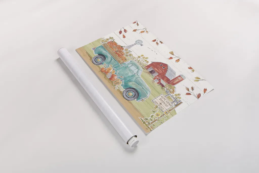 Fall Market I by Daphne Brissonnet. shown as a rolled paper print. Available as archival giclee rolled canvas, fine art paper, or poster print. SKU 39193i.