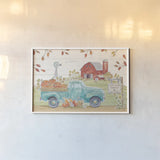 Fall Market I by Daphne Brissonnet. shown as a paper print in a white frame. Available as a archival giclee rolled canvas, fine art paper, or poster print. SKU 39193i.