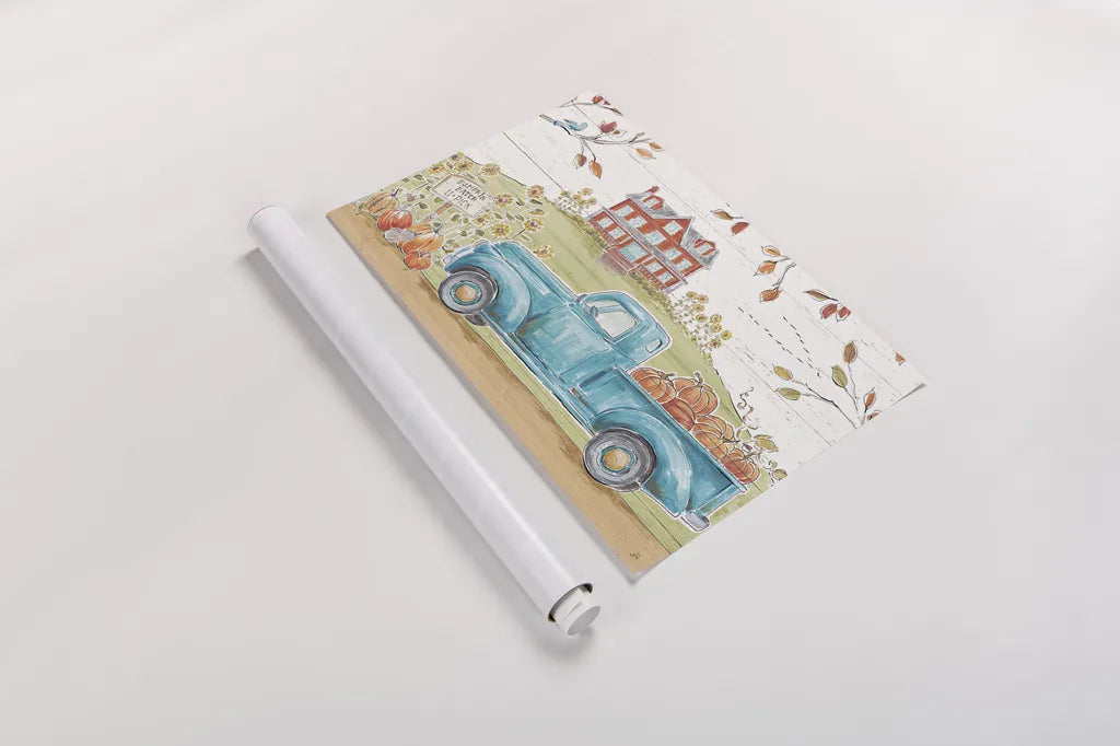 Fall Market II by Daphne Brissonnet. shown as a rolled paper print. Available as archival giclee rolled canvas, fine art paper, or poster print. SKU 39194i.